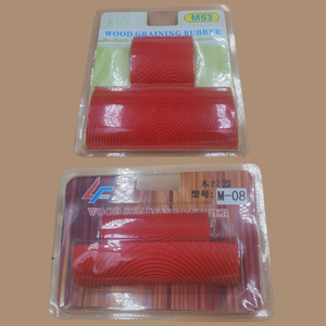 Rodillo de grano de madera Goma suave Herramienta de pintura de grano de madera Pintura de pared de goma Rodillo de madera - Product Image 4