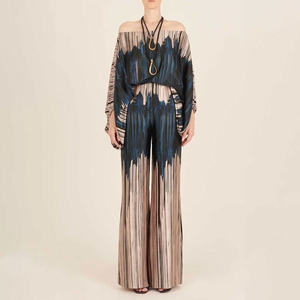 Ensemble 2 Pièces <span class=keywords><strong>Femme</strong></span> Haut et Pantalon Large Imprimé Mode Ample Manches Chauve-Souris - Product Image 4