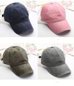Fashion Washed <b>Plain</b> <b>Baseball</b> <b>Cap</b> Retro Adjustable Dad Hats for Men Women Unstructured Cotton Hat Promotion Gift - Product Image 4