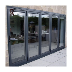 Rising Competitive Custom Nordic Exterior Acordeón Puerta plegable Vidrio Deslizante Patio Bi-plegable Bifold Aluminio Bi Puerta plegable - Product Image 6