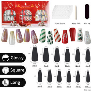Diseños de <span class=keywords><strong>Uñas</strong></span> de Dibujos Animados de Navidad y Halloween, <span class=keywords><strong>Uñas</strong></span> <span class=keywords><strong>Postizas</strong></span> Ovaladas de Cobertura Completa <span class=keywords><strong>para</strong></span> Niños, Puntas de <span class=keywords><strong>Uñas</strong></span> <span class=keywords><strong>Postizas</strong></span> - Product Image 3