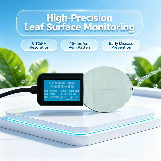 Leaf Temperature Humidity Sensor RS485 Modbus RTU IP67 Waterproof 0.1%RH Greenhouse Agriculture Monitoring