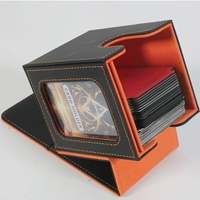 Boîte en PU abordable et économique avec fenêtre pour collectionneurs de cartes TCG occasionnels et joueurs de jeux de cartes
