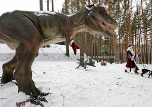 Thiết Bị Công Viên Khủng Long Mùa Đông Khủng Long Động Vật Sống Khủng Long T-rex Tùy Chỉnh - Product Image 2