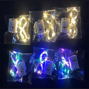 Guirlande lumineuse de noël Mini à lumière Led, féerique, d'étoiles, à piles, fil de cuivre, pour mariage, fête de noël