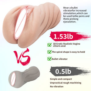 1.53lb Texture realistica a spirale stimolazione costante vibrazione maschile 10 velocità di regolazione tasca figa Sax giocattoli per uomo masturbatore - Product Image 3