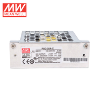 Original Mean Well PSC-35 Seri 35W Switching Power Supply dengan Penutup Jaring Logam Tegangan Output Tunggal 13.8V/27.6V