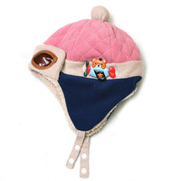 Chapeau d'hiver chaud pour bébé avec lunettes, bonnet aviateur à oreilles couvrantes pour garçon, casquette chaude pour enfants de 6 mois à 3 ans