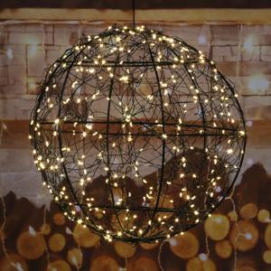 Luces Decorativas de Alambre de Cobre Blanco Cálido con Bolas Metálicas de 30cm de Diámetro para Navidad, Jardín/Patio/Hogar - Product Image 4