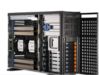 SuperServer con GPU SYS-741GE-TNRT - Servidor GPU de Torre 4U - 8x 3.5\" Híbrido - Ethernet Dual de 10 Gigabits - 2000W 1+1 Redundante