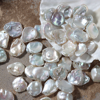 Perle d'eau douce naturelle baroque en forme de pétale de 14-15 mm de Zhuji, matériau en vrac pour accessoires de boucles d'oreilles et pendentifs DIY