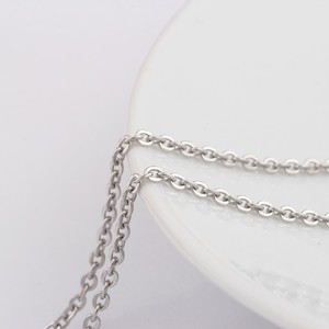 Collier en acier inoxydable avec chaîne en O de 55 cm pour femme, bijou à porter au quotidien, cadeau - Product Image 4