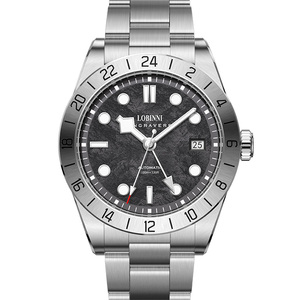 Pour LOBINNI dernière <span class=keywords><strong>montre</strong></span> pour hommes entièrement automatique Seiko Young pour <span class=keywords><strong>montre</strong></span> patron bracelet en acier inoxydable Logo de Style d'affaires classique - Product Image 1