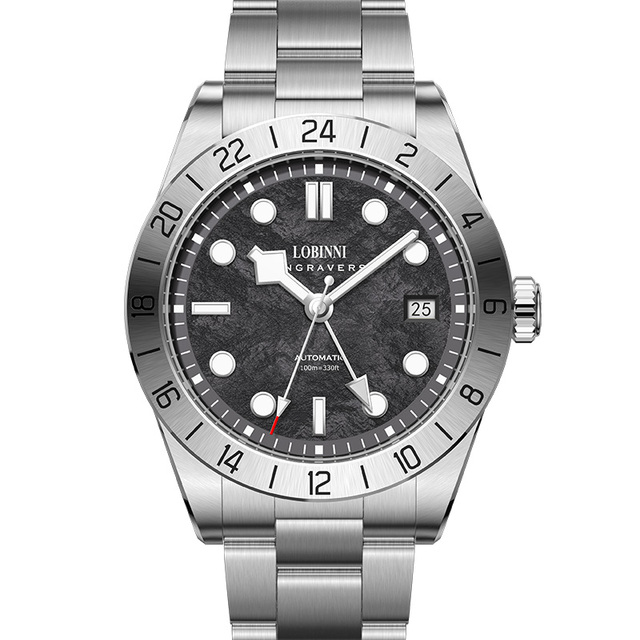 For LOBINNI Latest Fully Automatic Men's Watch Seiko Young for Boss Watch Stainless Steel Strap Classic Business Style Logo
