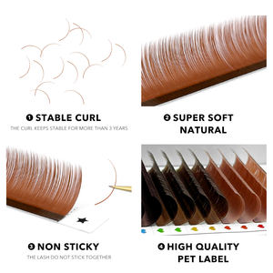 Abonnie 0.05 0.07毫米单丝睫毛延伸棕色睫毛延伸混合柔软睫毛延伸 - Product Image 5