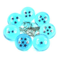 Porte-clés Dragon Anime 2 couleurs 2.5cm boule de cristal Shenron DBZ figurines en PVC Son Goku boules de résine jouets porte-clés pendentif