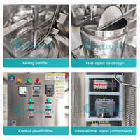 Cuves de mélange cosmétiques en acier inoxydable 500L 1000L avec agitateur, moteur et pompe pour produits à haute viscosité