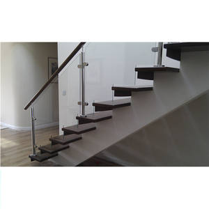 הדאייה שחור מדרגות מסילות עם מדרגות מרפסת משמר מזג זכוכית מעקה - Product Image 6