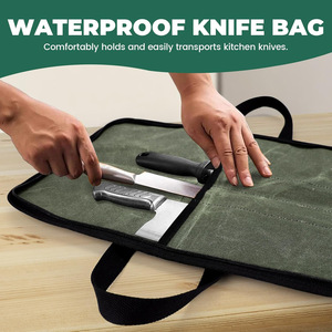 Bolsa de Chef Portátil, Estuche para Cuchillos, Organizador de Utensilios de Cocina para Exteriores, Bolsa de Transporte Rectangular con Cierre para Camping y Picnic - Product Image 3
