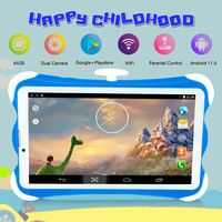 Nouvelle tablette Android 15 pour enfants de 7 pouces, moins chère, très vendue, 6 Go + 128 Go, processeur Octa Core MTK, avec carte SIM, appels, Wi-Fi, apprentissage et éducation