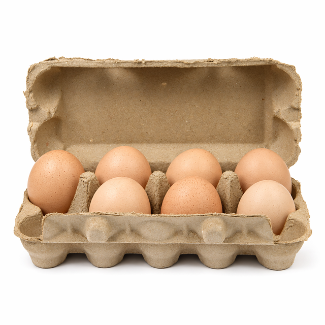 Factory Customized Wholesale 8-Hole Clamshell Pulp Egg Box Supermarket Agricultural Packaging