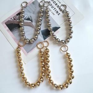 携帯電話用リストストラップ女性用金属ビーズブレスレット携帯電話ホルダー調整可能 - Product Image 2