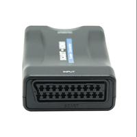 Adaptateur convertisseur SCART vers HDMI 1080p, adaptateur audio-vidéo avec alimentation pour HDTV, DVD, décodeur, plug-and-play avec câble USB