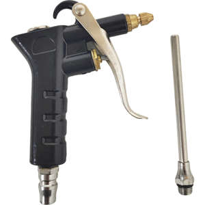 Pistolet à souffler la poussière en alliage d'aluminium noir avec embout en cuivre réglable - Product Image 2