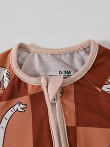 Groothandel op maat gemaakte bamboe baby pyjama's DTG digitale print newborn kleding slaapsets - Product Image 2