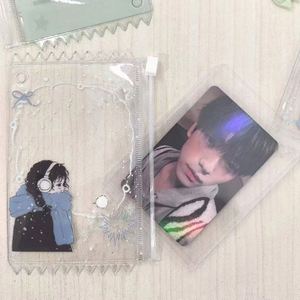 New Kpop Idol Custom Design PVC Plastic Photo Card Holder With Keychain Album Photo Card Holder With Prrotect Film - Product Image 4