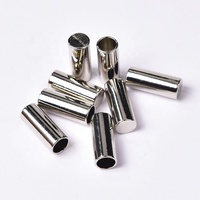 Capuchon en alliage d'argent or 10 pièces, cordon de serrage, bouchon métallique, pointes de verrouillage, capuchons en agates, extrémités de bricolage, bijoux vêtements accessoires