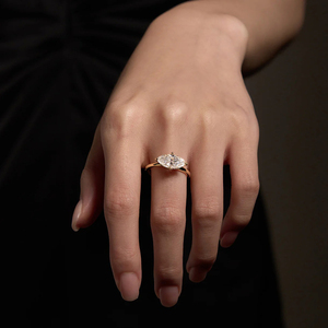 Bague en argent sterling 925 plaqué or 14k 18k avec diamant CZ taille marquise 15*8,5 mm, bijoux pour femmes - Product Image 4