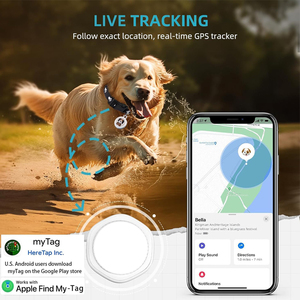 Mini traceur GPS étanche pour animaux de compagnie, dispositif anti-perte, localisateur en plastique compatible iOS Apple, alarmes de suivi - Product Image 5