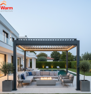 Pérgola <span class=keywords><strong>de</strong></span> Aluminio Resistente a los Rayos UV y a la Decoloración, Garantía <span class=keywords><strong>de</strong></span> Color <span class=keywords><strong>de</strong></span> 10 Años en el Recubrimiento en Polvo - Product Image 1
