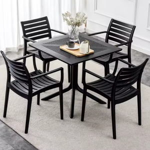 Nhựa không thấm nước PP đồ gỗ ngoài trời vuông gõ xuống cà phê quán cà phê Bistro nhà hàng bàn ăn - Product Image 2