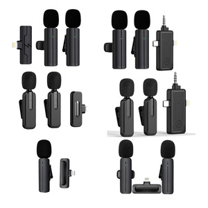 Professionele Lavalier Mic Interview Facebook Live Stream Draadloze Revers Microfoon Voor Android Telefoon Pc Iphone Camera