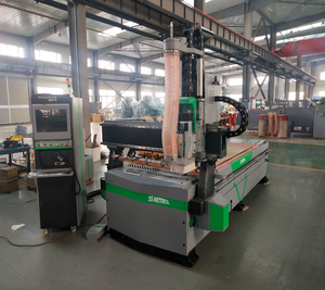 Tự động <span class=keywords><strong>CNC</strong></span> <span class=keywords><strong>Router</strong></span> ATC cọc dễ dàng hoạt động cho nhà hàng gỗ mềm-kim loại khắc New mang động cơ PLC hộp số lõi - Product Image 2