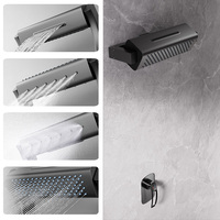 Robinet mitigeur de douche encastré mural en or brossé pour salle de bain