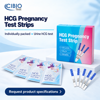 Kit de bandelettes de test de grossesse urinaire HCG pour la détection précoce, auto-test à domicile pour femmes, en une seule étape