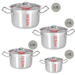 Diseño clásico 304 <span class=keywords><strong>Ollas</strong></span> De Acero Quirúrgico Utensilios de cocina antiadherentes Olla a presión doméstica Cazuela para uso doméstico Hecho de metal - Product Image 6