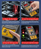 Probador de Baterías Automotrices Chiyu OB104 12V 24V Universal para 4 y 5 Pines, Herramienta de Diagnóstico con Pantalla Digital