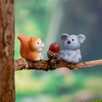 CP011 Adorables animaux de dessin animé en résine, miniatures, décorations d'art, accessoires de décoration de table et de maison