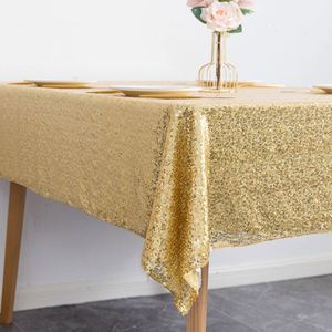 Nappe brodée à sequins 120cm*150cm, design doré, populaire pour événements et fêtes, vente en gros - Product Image 4
