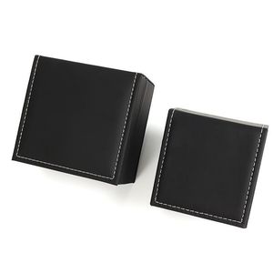 PU Leather <b>Watch</b> Box Single <b>Watch</b> Storage <b>Case</b> Rectangle Black Jewelry Packaging Display Gift Box - Product Image 1