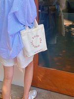 Mini sac fourre-tout en toile de coton personnalisé de haute qualité avec fermeture à l'épaule Sac à provisions réutilisable en tissu avec logo personnalisé