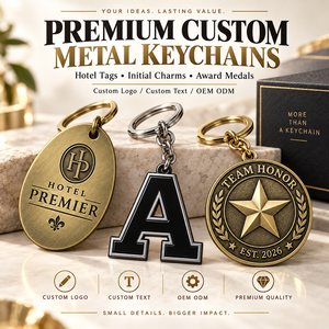 Llavero con Medalla Personalizada, Regalo Corporativo, Anillo Metálico para Llaves, Recuerdo de Reconocimiento al Empleado, Fabricación OEM ODM - Product Image 4