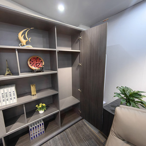 أثاث غرفة معيشة رخيص الثمن من Foshan خزانة خشبية فاخرة تحتوي على حامل كتب من خشب متوسط الكثافة رفوف كتب خشبية حديثة - Product Image 3