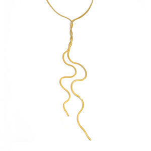 สร้อยคอรูปตัวยูชุบทอง 18K สแตนเลสสตีล เครื่องประดับแฟชั่นสำหรับผู้หญิง - Product Image 5