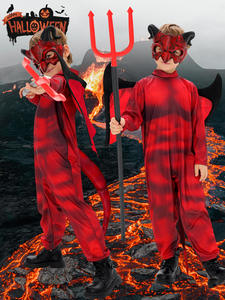 Traje <span class=keywords><strong>de</strong></span> actuación <span class=keywords><strong>de</strong></span> Halloween <span class=keywords><strong>de</strong></span> Carnaval Hellboy Cosplay <span class=keywords><strong>mono</strong></span> rojo con <span class=keywords><strong>cola</strong></span> y alas - Product Image 6