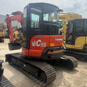 Mini-excavatrice sur chenilles Yanmar Vio55 d'occasion, 5,5 tonnes, d'origine japonaise, à braquage zéro, avec climatisation, à vendre - Product Image 3